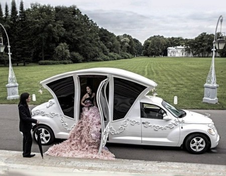زينة سيارات الزفاف للعروس والعريس (1)