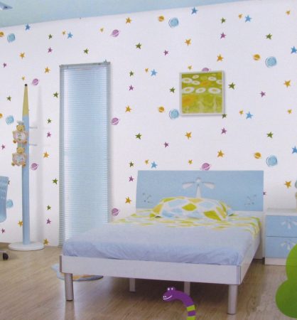 جدارية جدارية لغرفة الأطفال بأشكال وديكورات حديثة (4)