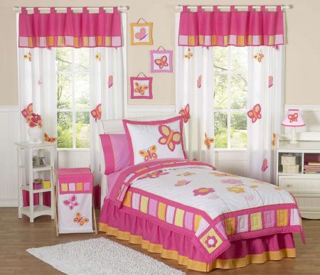 صور سرير فتاة حديثة بألوان جرلي جديدة ورائعة (1)
