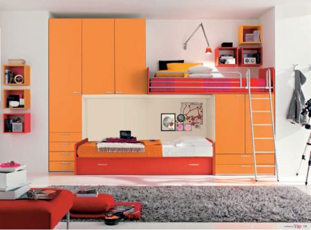 صور سرير بنات حديثة بألوان جرلي جديدة ورائعة (2)