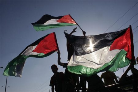 يرفعون العلم الفلسطيني (1)