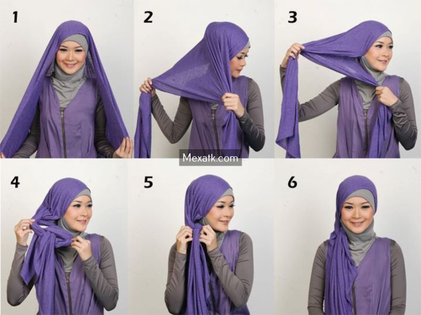 طرق لف الحجاب 8