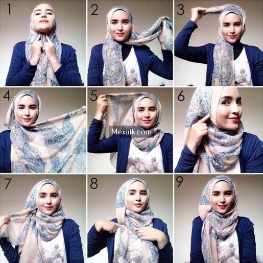 طرق للف الحجاب 4