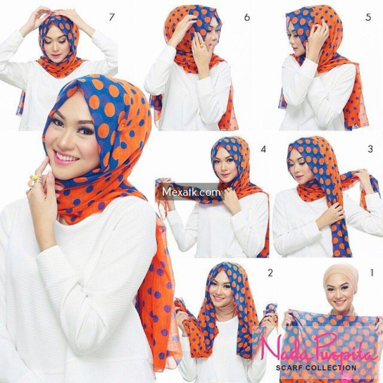 طريقة لف الحجاب 2