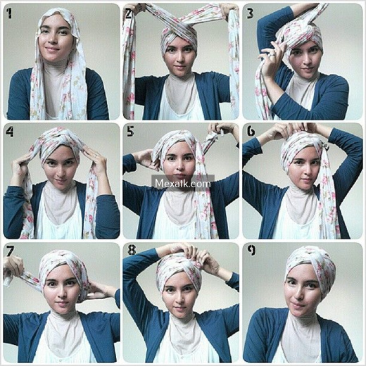 طريقة لف الحجاب 3