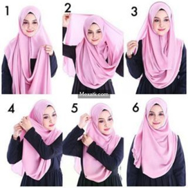 طريقة لف الحجاب 5